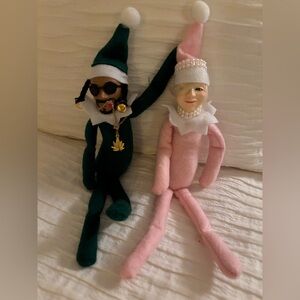 Snoop on a Stoop & Martha Elves (on the shelf)